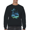 Cosmic Whales & Northern Lights Men's Sweatshirt