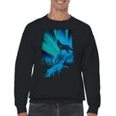 Howling Wolf & Northern Lights Men's Sweatshirt