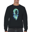 Neon Astronaut Moon Floating Men's Sweatshirt