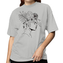 Botanical Line Art Woman Portrait Women's T-shirt
