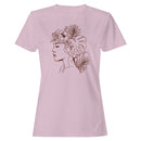 Boho Floral Woman Line Art Illustration Women's T-shirt