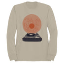 Orange Retro Turntable  Men's Sweatshirt