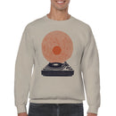 Orange Retro Turntable  Men's Sweatshirt