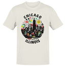 Chicago Illinois Skyline Art Men's T-shirt