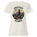 Chicago Illinois Skyline Art Women's T-shirt