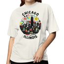 Chicago Illinois Skyline Art Women's T-shirt