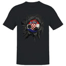 Croatia Soccer Ripped Men's T-shirt