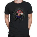 Croatia Soccer Ripped Men's T-shirt
