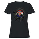 Croatia Soccer Ripped Women's T-shirt