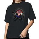 Croatia Soccer Ripped Women's T-shirt