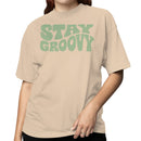 Stay Groovy Retro Quote Women's T-shirt