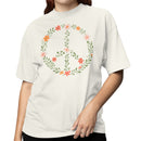 Floral Peace Symbol Women's T-shirt