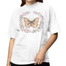 Vintage Butterfly Floral Art Women's T-shirt