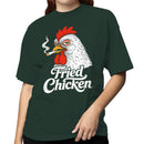 Chicken Smoking Cartoon Women's T-shirt