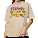 Peace Plants Positivity Retro Women's T-shirt