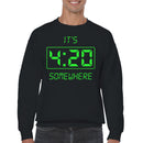 4:20 Digital Clock Art Men's Sweatshirt