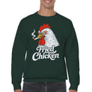 Chicken Smoking Cartoon Men's Sweatshirt