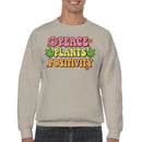 Peace Plants Positivity Retro Men's Sweatshirt