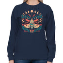 Mystical Moth Floral Art Women's Sweatshirt