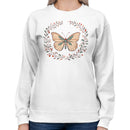 Vintage Butterfly Floral Art Women's Sweatshirt