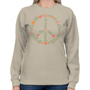Floral Peace Symbol Women's Sweatshirt