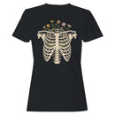 Floral Ribcage Skeleton Art Women's T-shirt