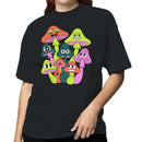 Psychedelic Cartoon Mushroom Women's T-shirt