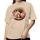 Fox & Wildflowers Illustration Women's T-shirt