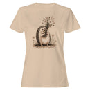 Cute Hedgehog Wildflower Bouquet Women's T-shirt