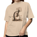 Cute Hedgehog Wildflower Bouquet Women's T-shirt