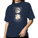 Deer by Moonlit Lake Women's T-shirt