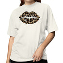 Leopard Print Kiss Graphic Women's T-shirt