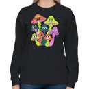 Psychedelic Cartoon Mushroom Women's Sweatshirt