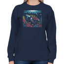Sea Turtle Vibrant Coral Women's Sweatshirt