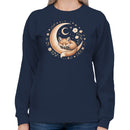 Sleeping Fox Crescent Moon Women's Sweatshirt