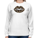 Leopard Print Kiss Graphic Women's Sweatshirt
