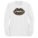 Leopard Print Kiss Graphic Women's Sweatshirt