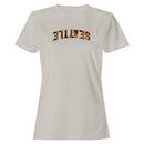 Seattle Tiger Print Bold Text Women's T-shirt