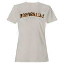 Pittsburgh Tiger Stripe Block Letters Women's T-shirt