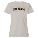 Portland Tiger Print Bold Text Women's T-shirt