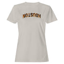 Houston Tiger Print Curved Text Women's T-shirt
