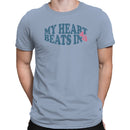 Heart Beats in 4/4 Music Humor Men's T-shirt
