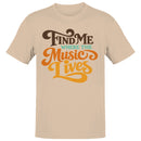 Music Lives Retro Design Men's T-shirt