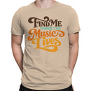 Music Lives Retro Design Men's T-shirt