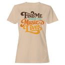 Music Lives Retro Design Women's T-shirt