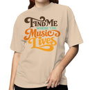 Music Lives Retro Design Women's T-shirt