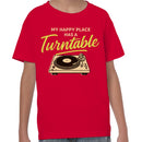 Happy Place Has a Turntable Youth's T-shirt