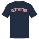 Bordrless Bold Arched Typography Men's T-Shirt