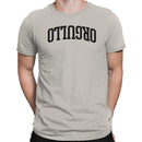 Bold Arched Text Design Men's T-Shirt
