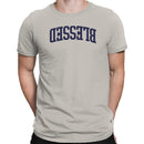 Blessed Arched Bold Typography Men's T-Shirt